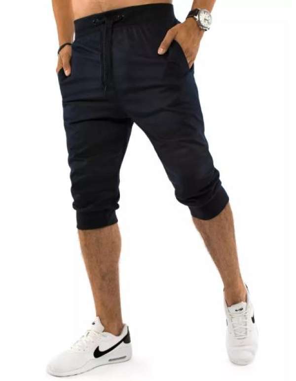 Férfi nyomtatott rövidnadrág Fekete