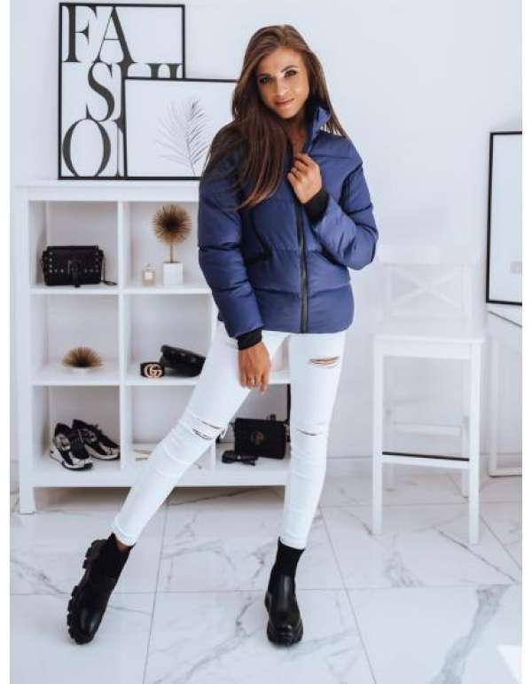 Női téli steppelt kabát SAVAGE kék