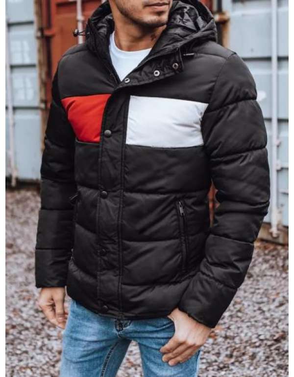 Férfi steppelt kabát TARA fekete