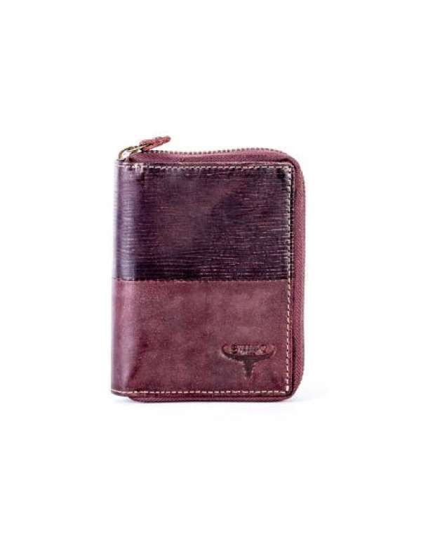 Barna férfi cipzáras pénztárca