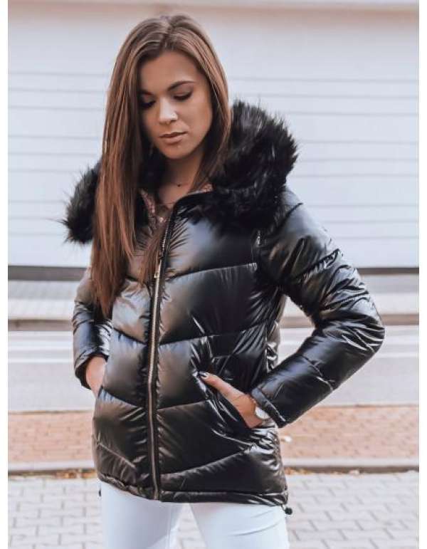 Női téli luxus kabát PAGET fekete