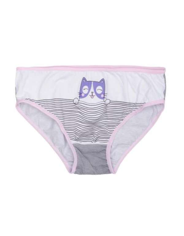 Női nyomtatott bugyi INTIMI fehér és rózsaszín