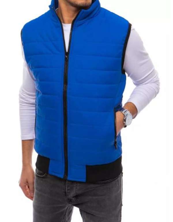 Férfi steppelt mellény MILA kék