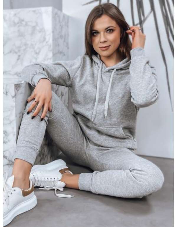 Női pulóver BASIC szürke