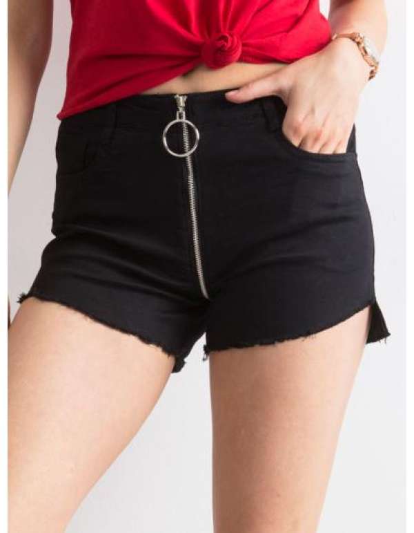 Női cipzáras rövidnadrág HOLLI Fekete