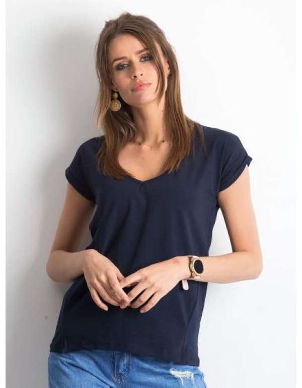 Női póló VIBES tengerészkék