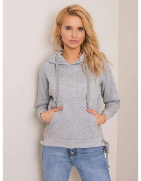 Női kapucnis pulóver CASSIE szürke