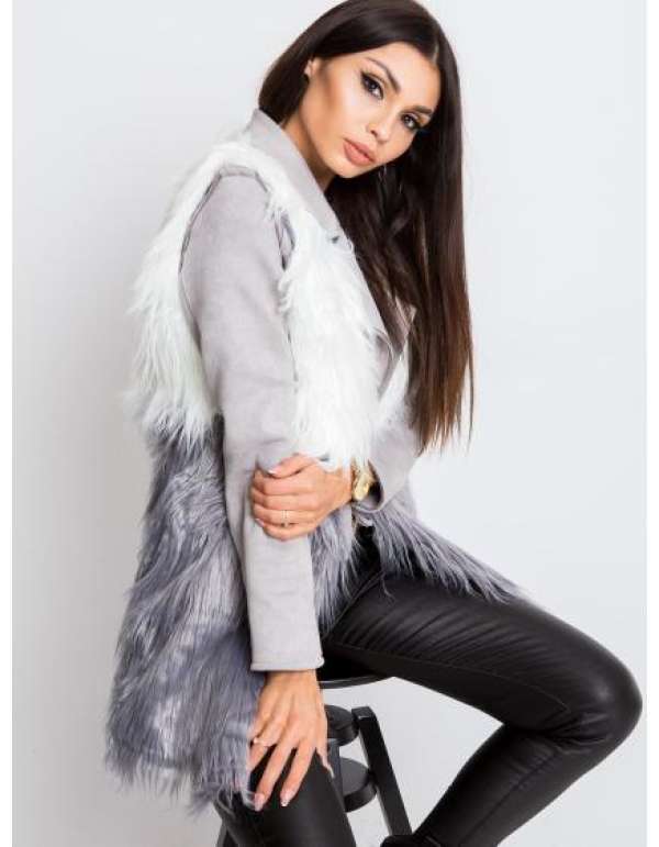 Női mellény LEXIE fehér-szürke