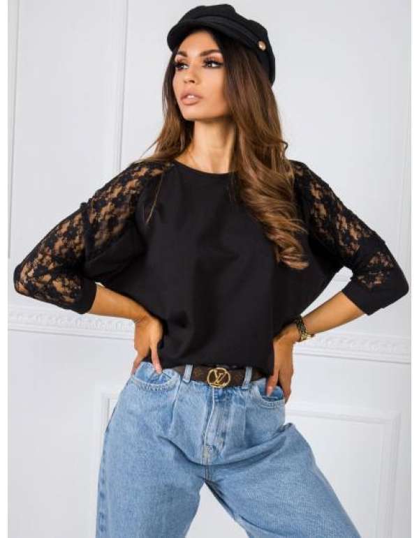 Női blúz Shangri RUE PARIS fekete