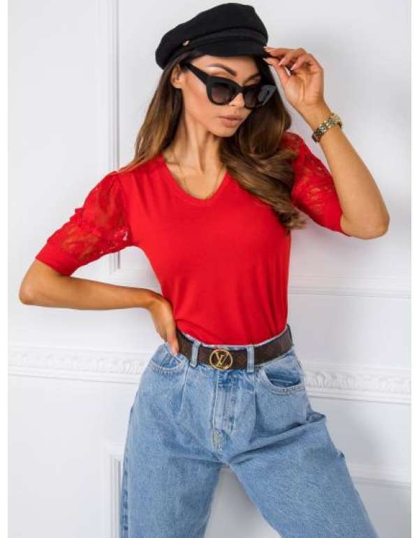 Női blúz Angel RUE PARIS vörös