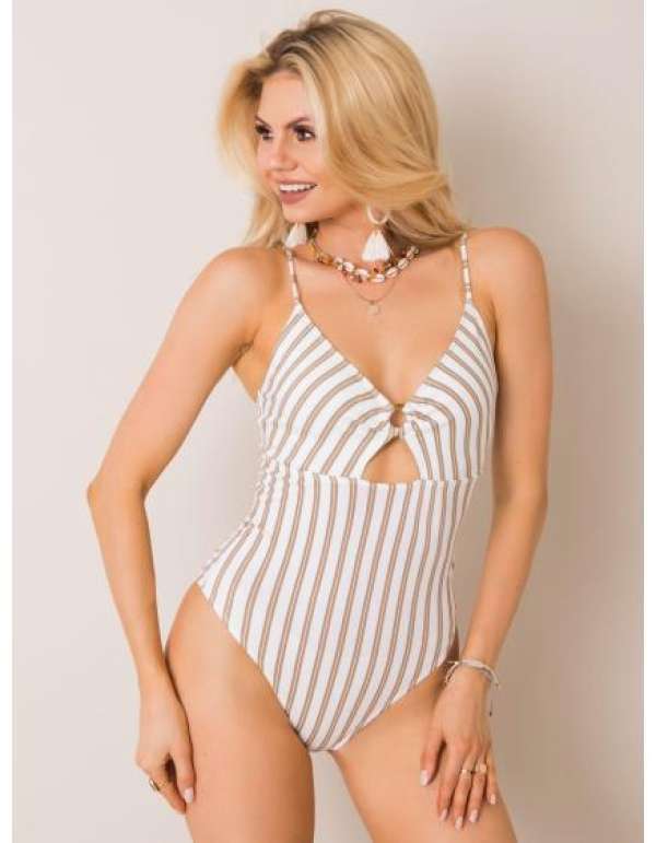 Női body RUE PARIS BEACHfehér-bézs