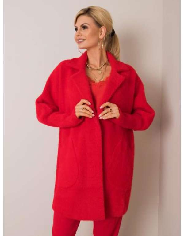 Női alpakka kabát NORA piros