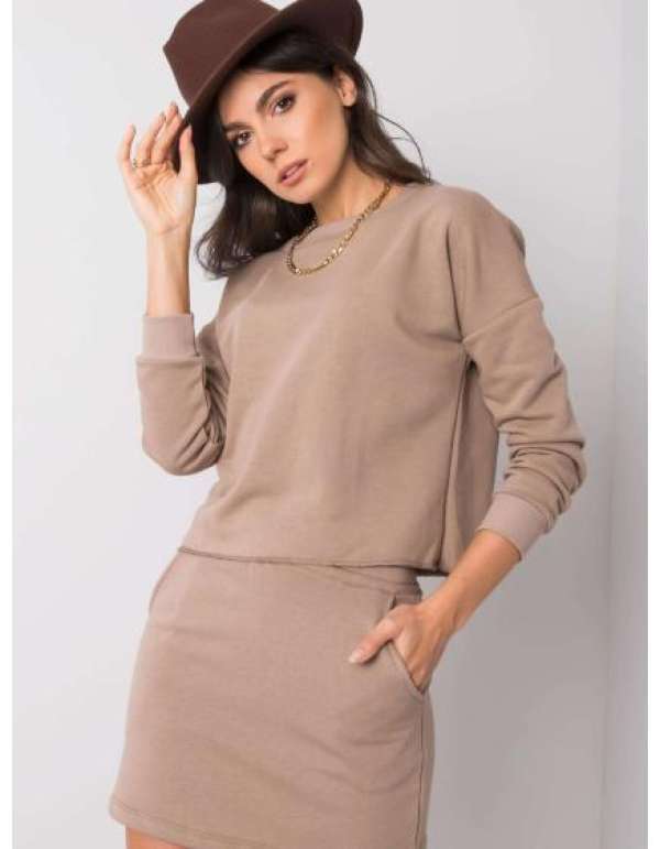 Női szett Daniela RUE PARIS sötét bézs