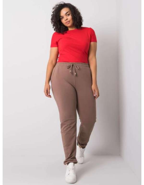 Női plus size melegítőnadrág BEATRIZ sötétbézs sötétbézs