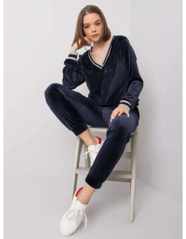 Női szett Esti RUE PARIS tengerészkék