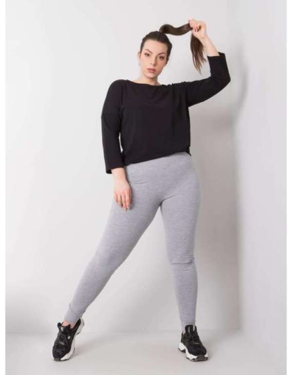 Női melange plus size pamut leggings PHOEBE szürke