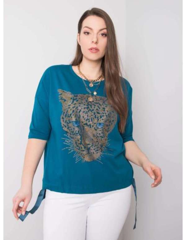 Női plus size blúz DARREN tengerészkék