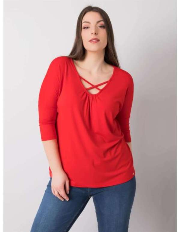 Női plus size blúz MARIEL vörös