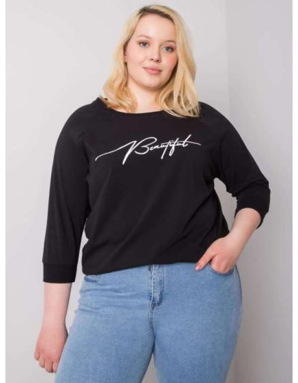 Női blúz ROSIE felirattal fekete