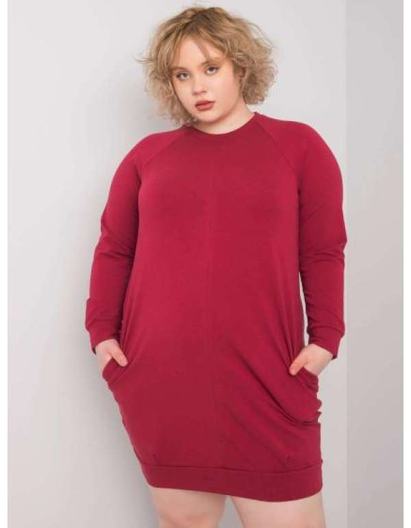 )Női plus size ruha ARIADNE burgundi