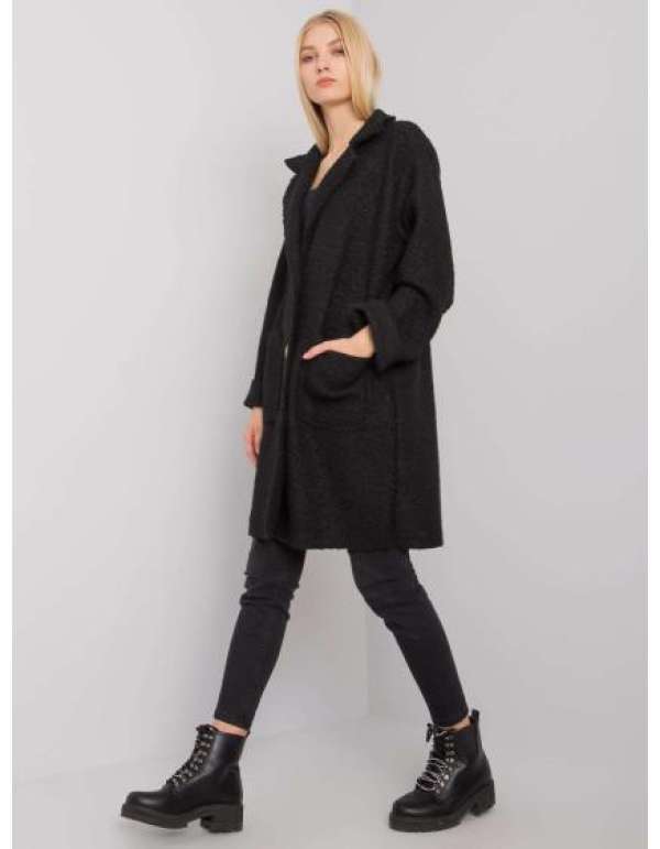 Női kabát zsebekkel Polli OCH BELLA fekete