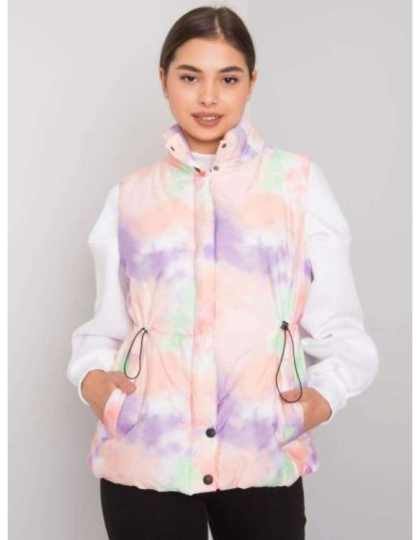 Női bordás mellény LOIE narancssárga-lila