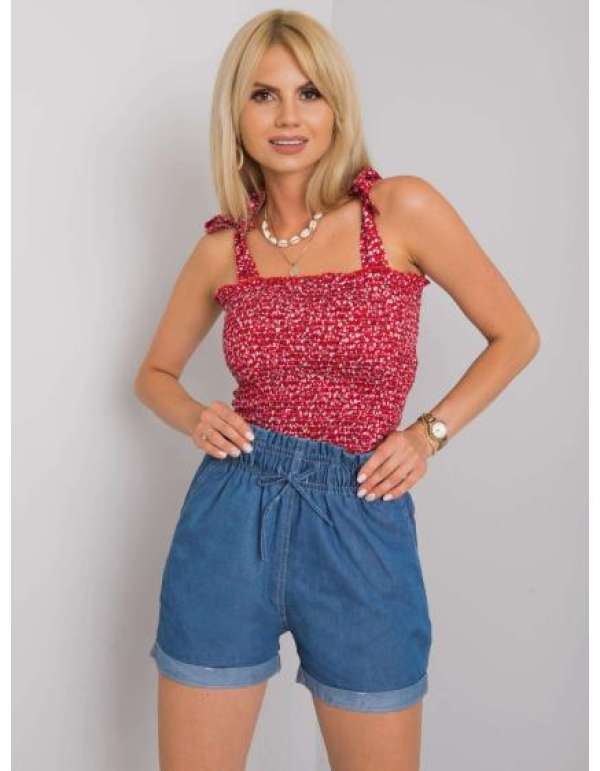 Női alkalmi rövidnadrág Marilena RUE PARIS sötétkék