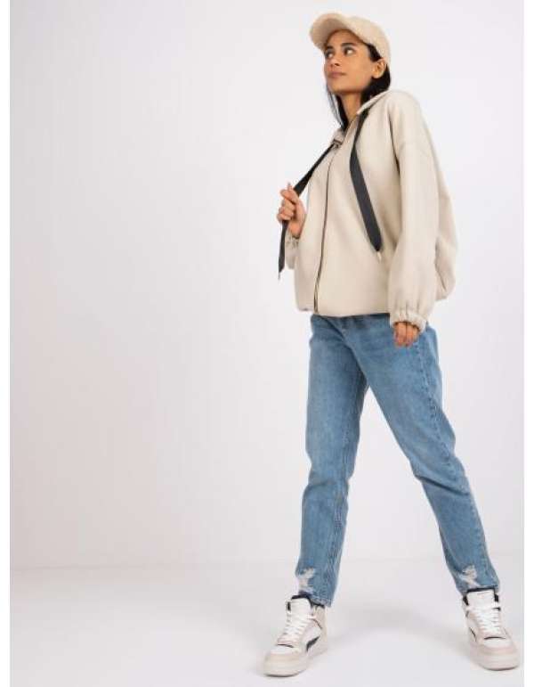 Női cipzáras dzseki sapka SEVILLA bézs színű