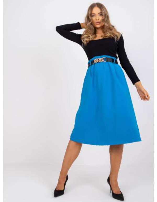 Női midi hosszú szoknya SETH világoskék