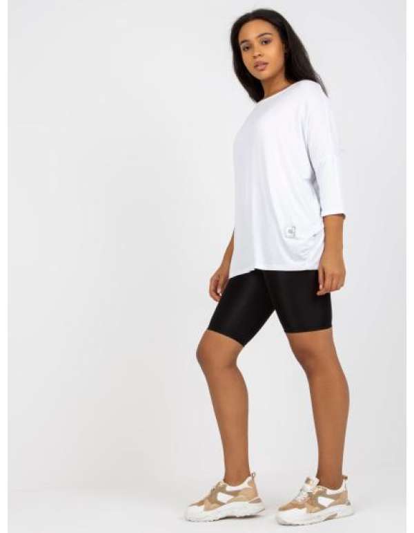 Női 3/4-es ujjú plus size blúz LONA fehér