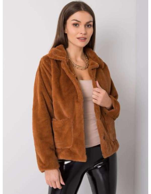 Női szőrme kabát Nyla RUE PARIS barna