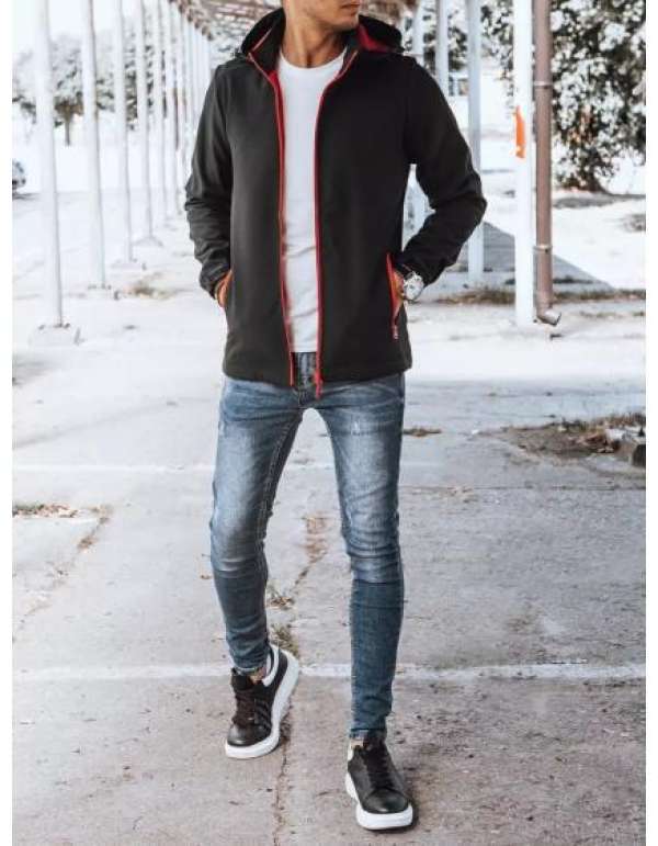 Férfi softshell dzseki DIBRI fekete