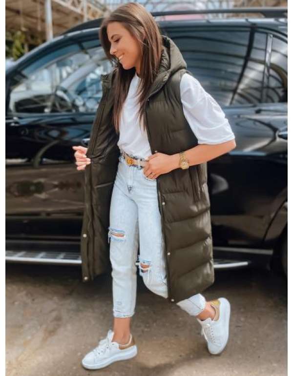 Női steppelt mellény ELLA zöld