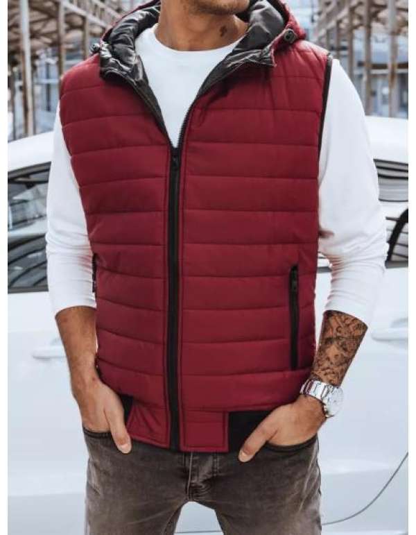 Férfi mellény DONTE bordó