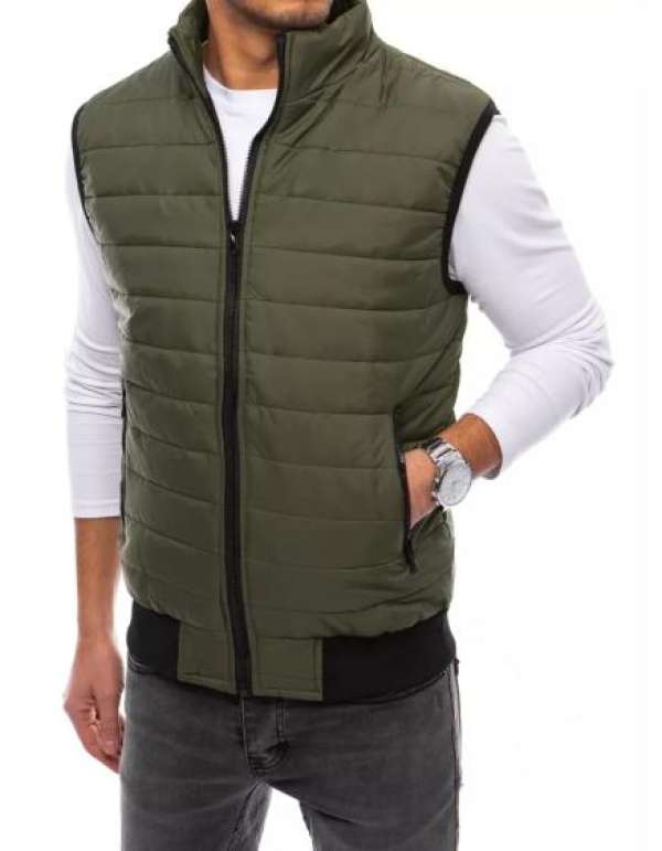 Férfi steppelt mellény MILA zöld