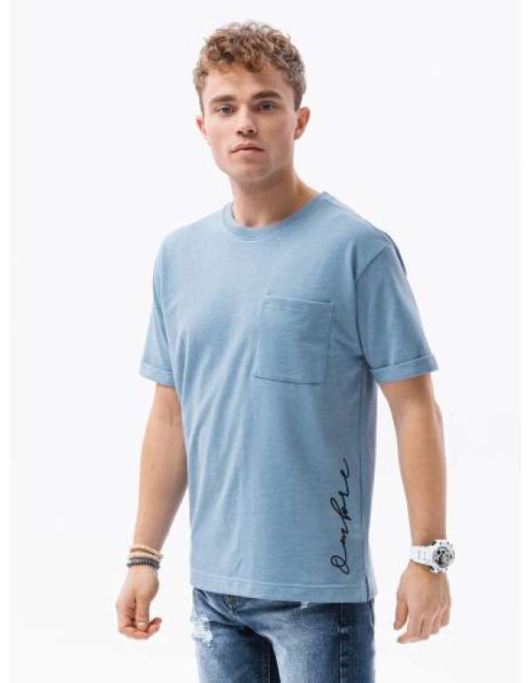 Férfi nyomtatott póló ABAD kék