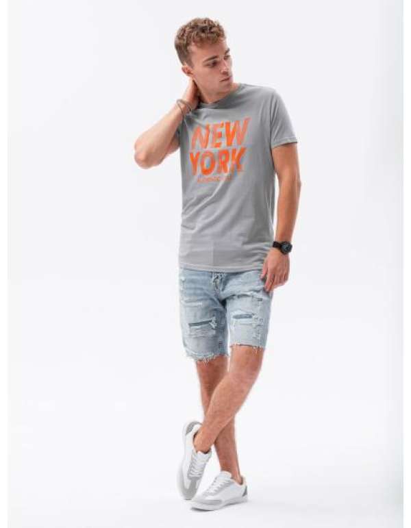 Férfi póló nyomtatott CRIS szürke