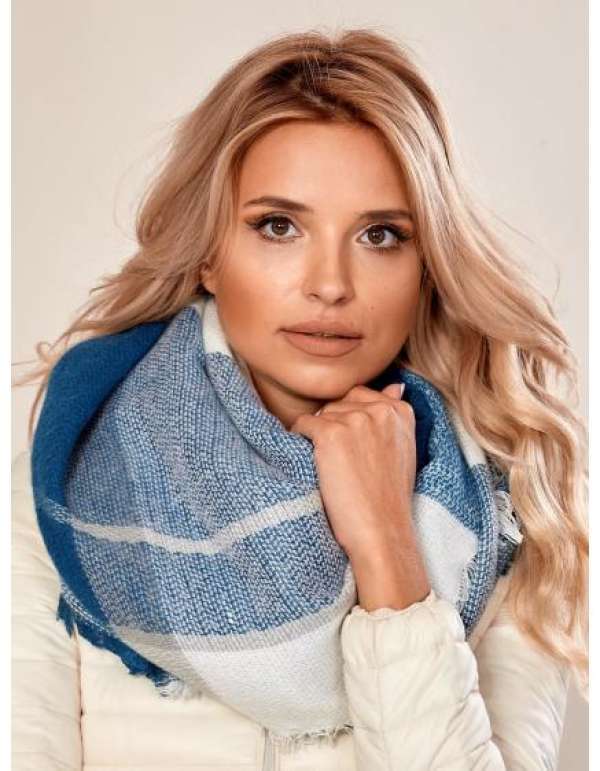 Női kötött sál BRIA kék