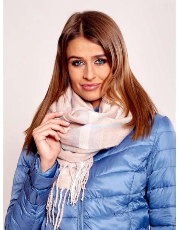 Női PETER kockás sál rózsaszín és szürke