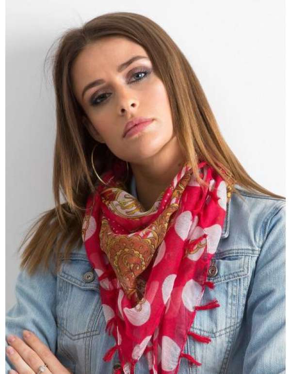 Női nyomtatott sál WARREN piros