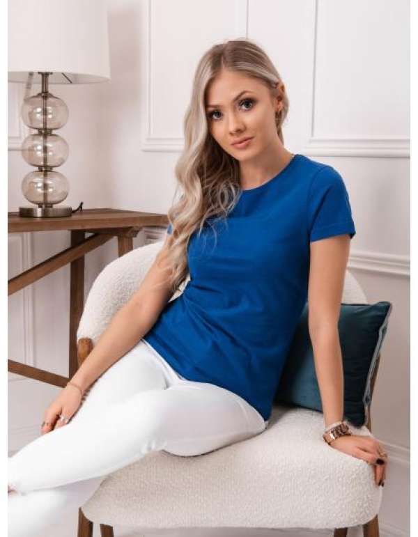 Női egyszínű póló FAUNA sötétkék