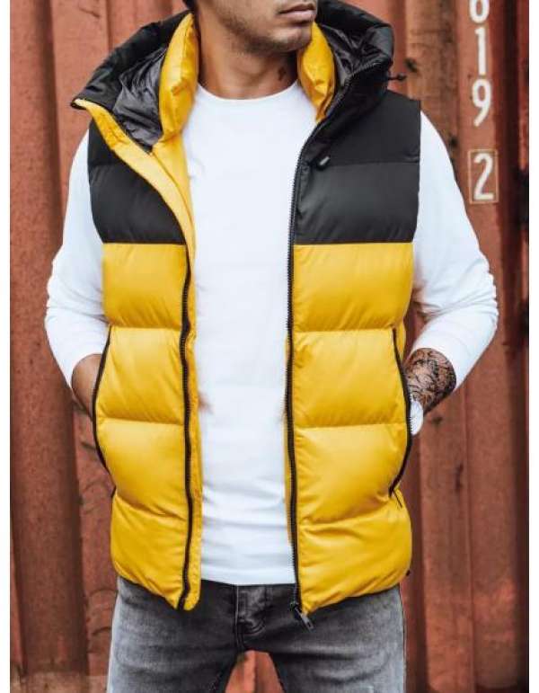 Férfi steppelt mellény IMMA sárga