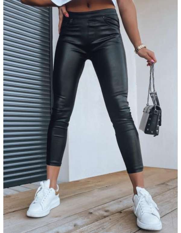 Női viaszos nadrág ANELIA fekete