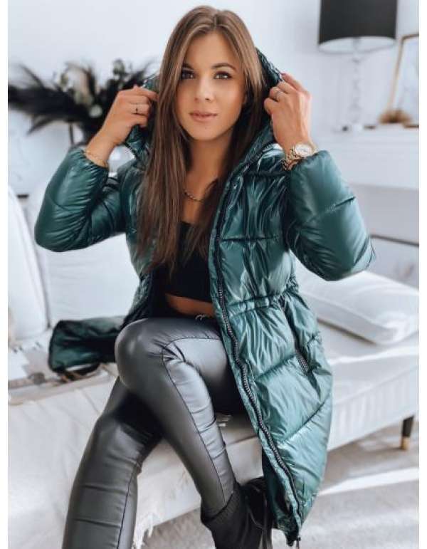 Női steppelt kabát/köpeny ALINE zöld