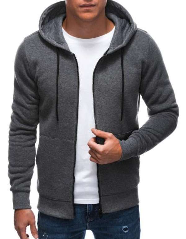 Férfi pulóver DAMARI sötét szürke melange