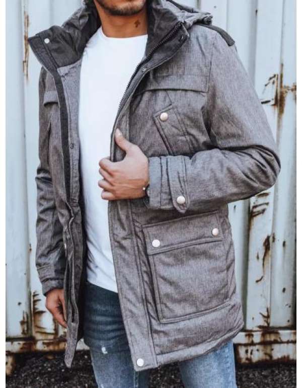 Férfi télikabát RIMA szürke