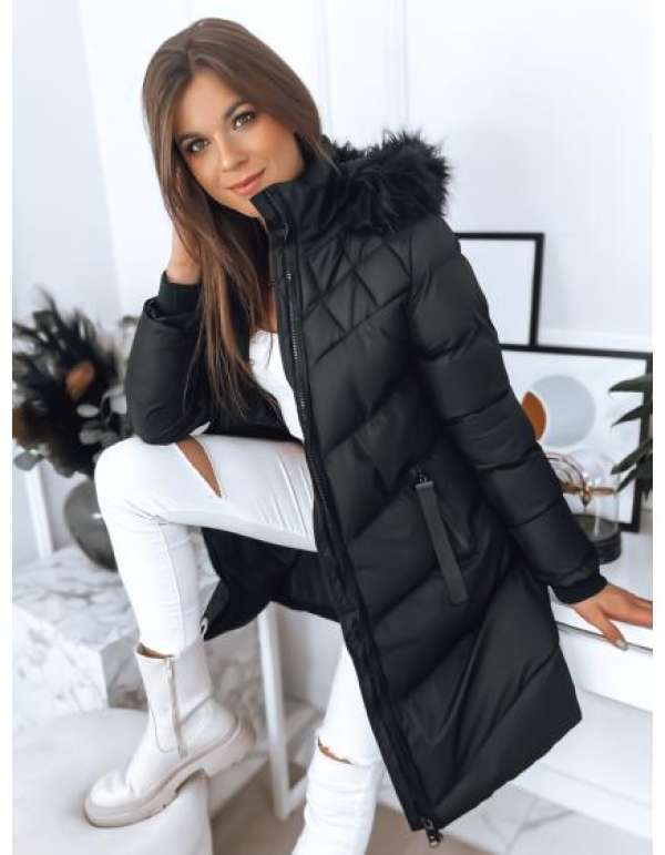 Női steppelt kabát RADIS fekete