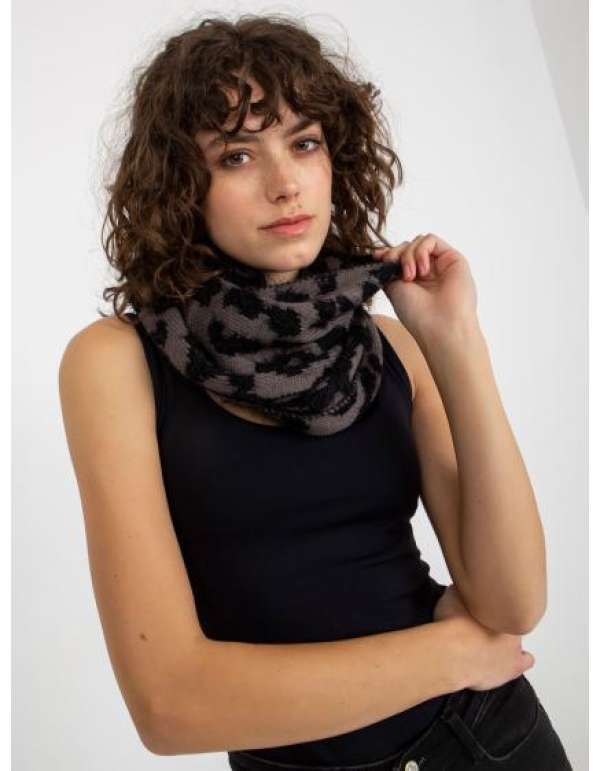 Csíkos téli kéményes mintás BRISTOL fekete és sötétszürke