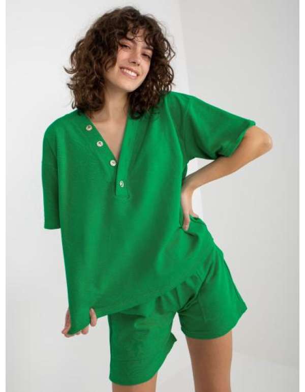 Női alapszett rövidnadrággal ALIA zöld