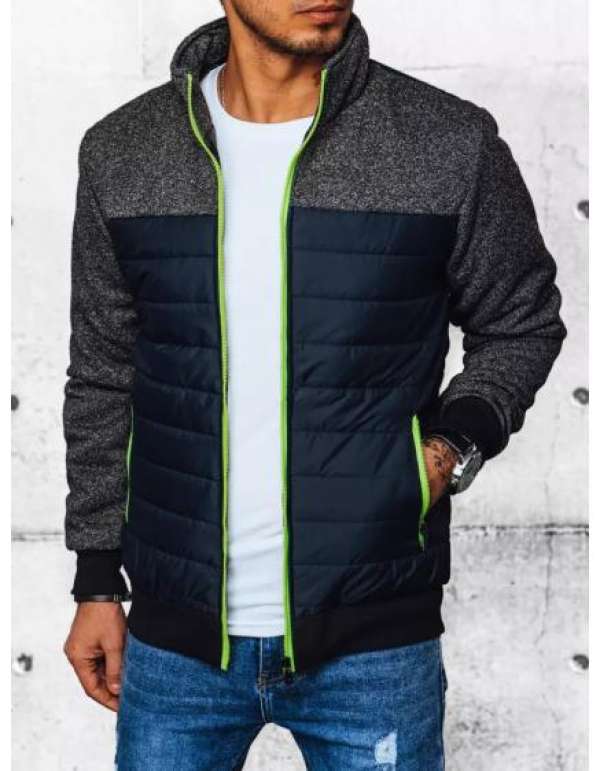 Férfi átmeneti dzseki steppelt R04 sötétkék